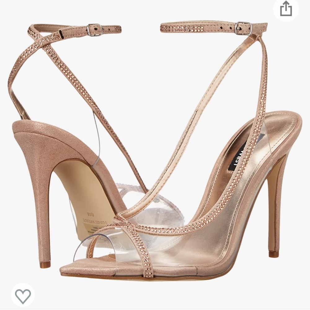 Nine West Women’s Parise Ankle Strap Heel Sandals in Barely Nude